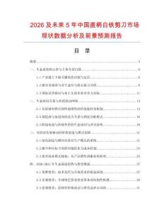 2026及未來(lái)5年中國(guó)直柄白鐵剪刀市場(chǎng)現(xiàn)狀數(shù)據(jù)分析及前景預(yù)測(cè)報(bào)告