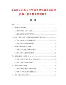 2026及未来5年中国手提电脑市场现状数据分析及前景预测报告