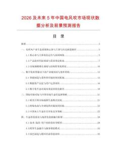 2026及未來5年中國電風(fēng)吹市場現(xiàn)狀數(shù)據(jù)分析及前景預(yù)測報(bào)告