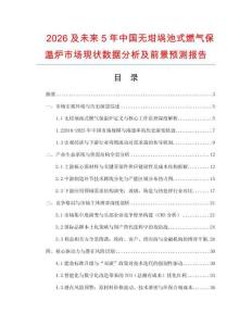 2026及未來5年中國無坩堝池式燃氣保溫爐市場現狀數據分析及前景預測報告