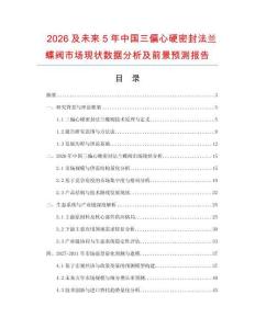 2026及未來5年中國三偏心硬密封法蘭蝶閥市場現(xiàn)狀數(shù)據分析及前景預測報告