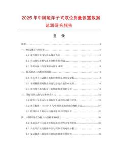 2025年中國(guó)磁浮子式液位測(cè)量裝置數(shù)據(jù)監(jiān)測(cè)研究報(bào)告