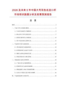 2026及未來5年中國大號雙色名流口杯市場現狀數據分析及前景預測報告