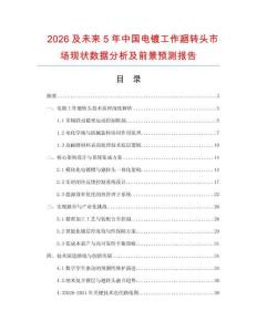 2026及未來5年中國電鍍工作廻轉頭市場現狀數據分析及前景預測報告