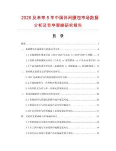 2026及未來5年中國休閑腰包市場數(shù)據(jù)分析及競爭策略研究報告