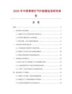 2025年中國黃銅打氣針數(shù)據(jù)監(jiān)測研究報告
