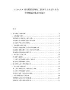2025-2030西南易燃易爆化工園區(qū)前期規(guī)劃與安全管理措施分析研究報(bào)告