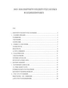 2025-2030西南華南華中西北軟件開發(fā)行業(yè)市場分析及發(fā)展前景研究報告
