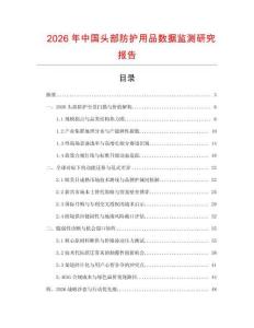 2026年中國頭部防護用品數據監測研究報告