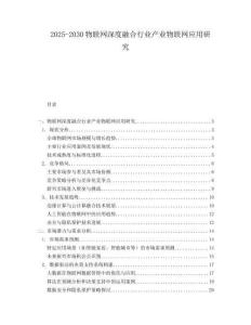2025-2030物聯(lián)網(wǎng)深度融合行業(yè)產(chǎn)業(yè)物聯(lián)網(wǎng)應(yīng)用研究