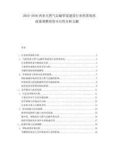 2025-2030西亞天然氣運(yùn)輸管道建設(shè)行業(yè)供需現(xiàn)狀政策調(diào)整投資可行性分析文獻(xiàn)
