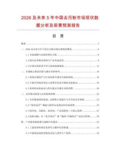 2026及未來5年中國去污粉市場(chǎng)現(xiàn)狀數(shù)據(jù)分析及前景預(yù)測(cè)報(bào)告
