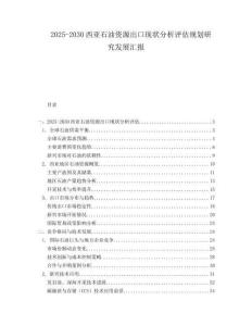 2025-2030西亞石油資源出口現(xiàn)狀分析評估規(guī)劃研究發(fā)展匯報