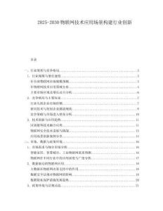2025-2030物聯(lián)網(wǎng)技術(shù)應(yīng)用場(chǎng)景構(gòu)建行業(yè)創(chuàng)新