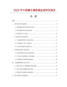 2025年中國糖水桶數據監(jiān)測研究報告