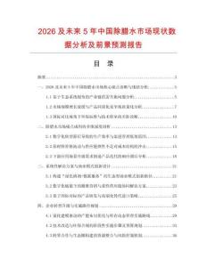 2026及未來5年中國除臘水市場現狀數據分析及前景預測報告