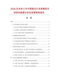 2026及未來5年中國鼓式片多層模具市場現狀數據分析及前景預測報告
