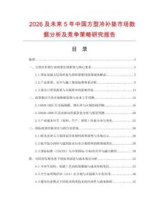 2026及未來5年中國方型冷補(bǔ)墊市場數(shù)據(jù)分析及競爭策略研究報(bào)告