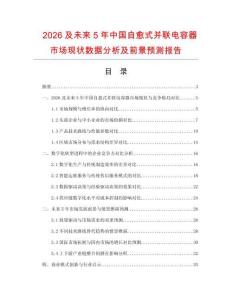 2026及未來5年中國自愈式并聯電容器市場現狀數據分析及前景預測報告