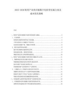 2025-2030鞋類產(chǎn)業(yè)供應鏈數(shù)字化轉型實施方案及成本優(yōu)化策略