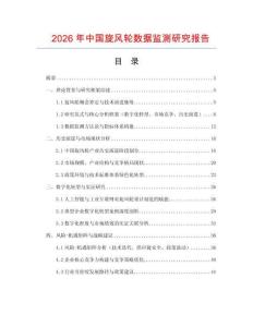 2026年中國旋風輪數據監測研究報告