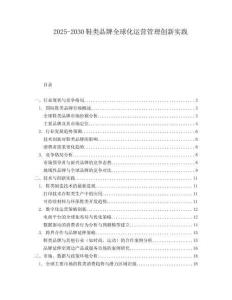 2025-2030鞋類品牌全球化運(yùn)營管理創(chuàng)新實(shí)踐