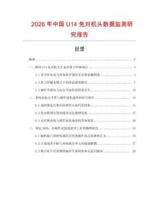 2026年中國U14免對機頭數(shù)據(jù)監(jiān)測研究報告