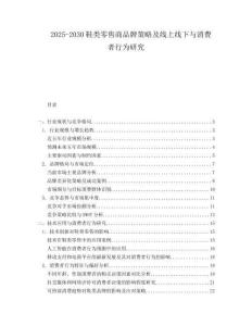 2025-2030鞋類零售商品牌策略及線上線下與消費(fèi)者行為研究