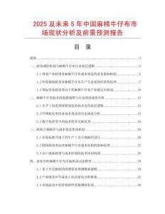 2025及未來5年中國麻棉牛仔布市場現狀分析及前景預測報告