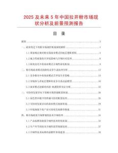 2025及未來5年中國拉開粉市場現狀分析及前景預測報告
