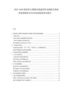 2025-2030新材料石墨烯布基超柔性電路板市場(chǎng)供需現(xiàn)狀解析及未來發(fā)展趨勢(shì)研究報(bào)告