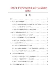 2026年中國多點巡回測試儀市場調(diào)查研究報告