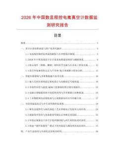 2026年中國數顯程控電離真空計數據監測研究報告