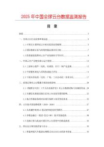 2025年中國全球云臺數(shù)據(jù)監(jiān)測報告