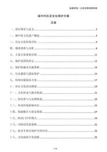 城中村歷史文化保護方案