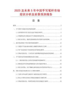 2025及未來5年中國手寫筆桿市場現狀分析及前景預測報告