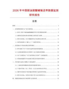2026年中国耐油耐酸碱输送带数据监测研究报告