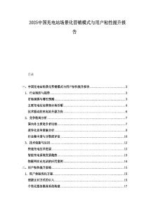 2025中國充電站場景化營銷模式與用戶粘性提升報(bào)告