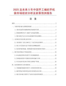 2025及未來(lái)5年中國(guó)手工編織手機(jī)袋市場(chǎng)現(xiàn)狀分析及前景預(yù)測(cè)報(bào)告