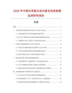 2025年中國光角度交流過載電流表數(shù)據(jù)監(jiān)測研究報告