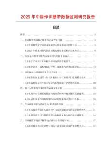 2026年中國作訓腰帶數據監測研究報告