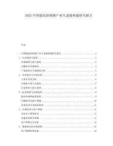 2025中國超高清視頻產業生態鏈構建研究報告