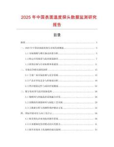 2025年中國表面溫度探頭數據監測研究報告