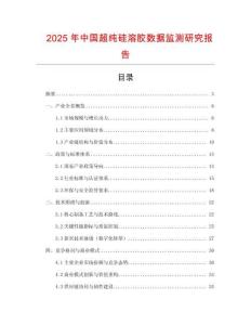 2025年中國(guó)超純硅溶膠數(shù)據(jù)監(jiān)測(cè)研究報(bào)告