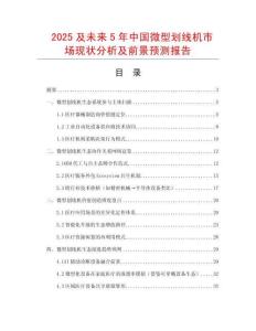 2025及未來5年中國微型劃線機(jī)市場現(xiàn)狀分析及前景預(yù)測報告