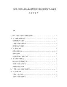 2025中國銀業行業市場供需分析及投資評估規劃分析研究報告