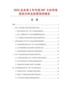 2025及未來5年中國EMT卡扣市場現狀分析及前景預測報告