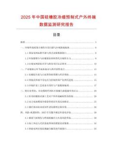 2025年中國(guó)硅橡膠冷縮預(yù)制式戶外終端數(shù)據(jù)監(jiān)測(cè)研究報(bào)告