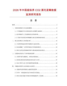2026年中國超臨界CO2酒花浸膏數據監測研究報告