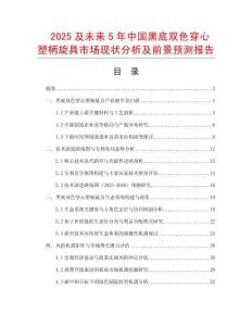 2025及未來5年中國黑底雙色穿心塑柄旋具市場現狀分析及前景預測報告